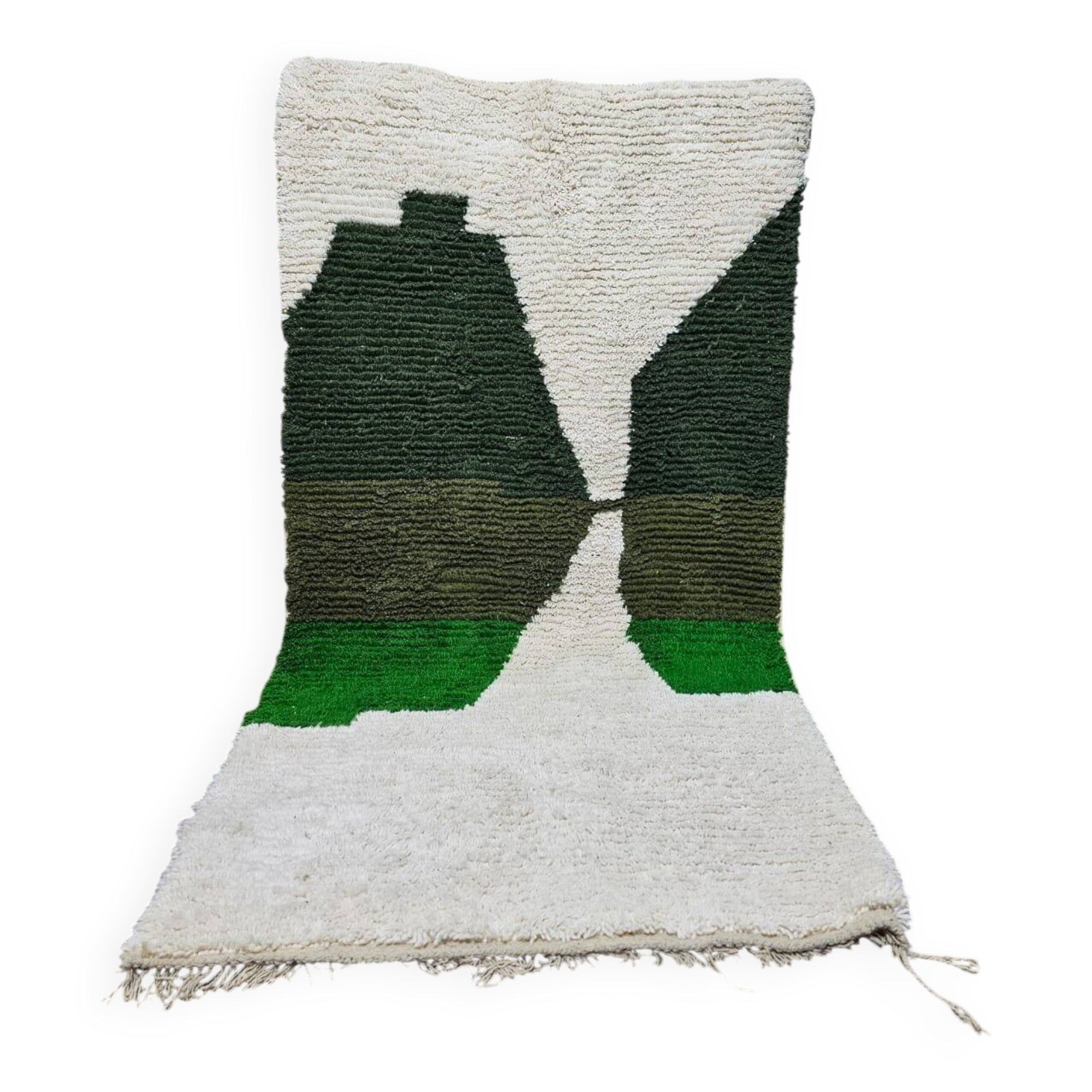 Tapis berbère vert en laine 140/260cm