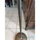 Brass floor lamp with glass shade
