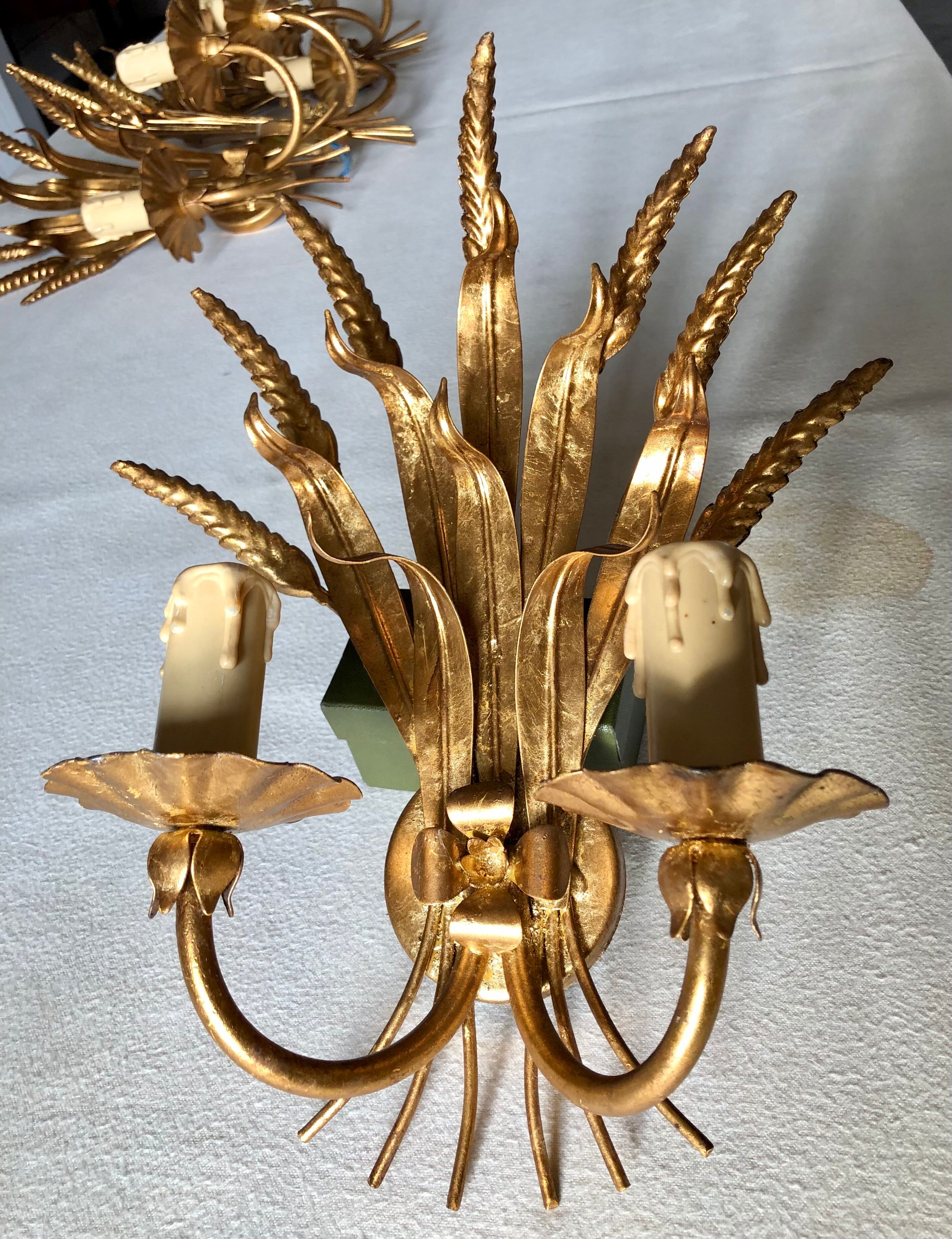 Ensemble d'appliques gerbe de blé