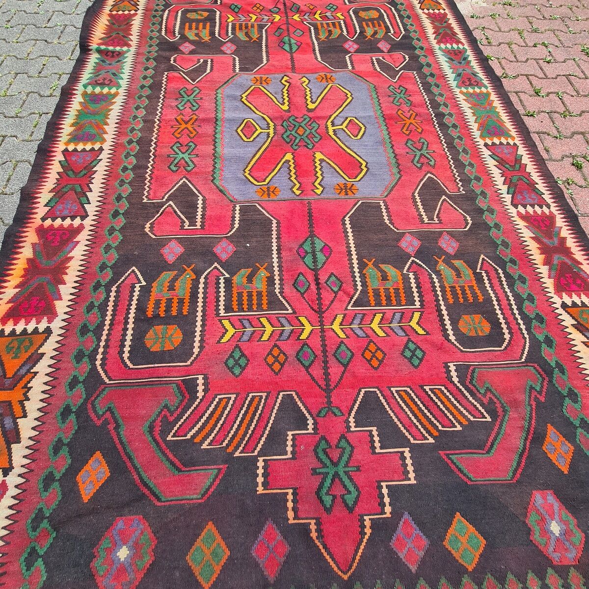 Turkish Kilim rug 1960s 1970s 205x360cm