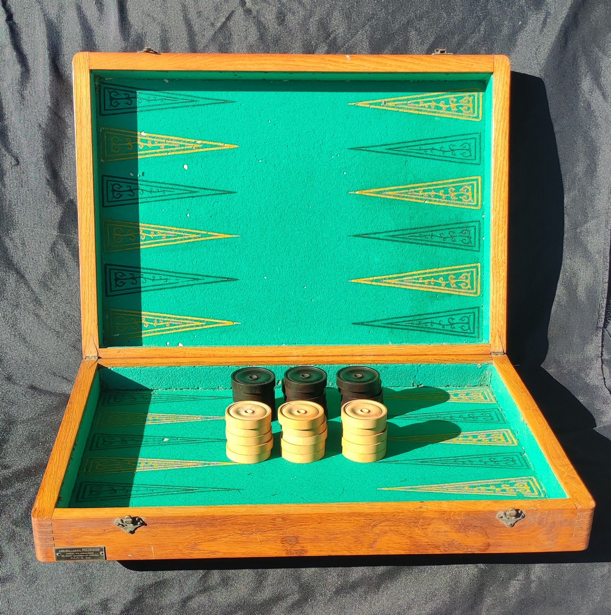 Old backgammon game