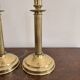 Antique Pair of Gilded Brass Candle Holders Empire Column Louis XVI Villedieu