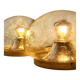 Set of 2 RZB Leuchten wall or ceiling lights in bubble glass, Germany, 1970s