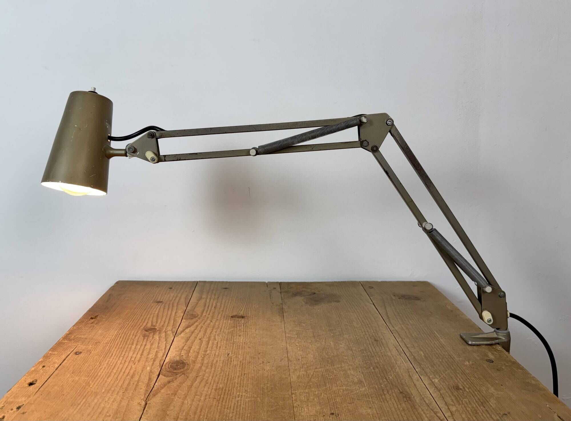 Vintage Brown Adjustable Architect Table Lamp, 1960s
