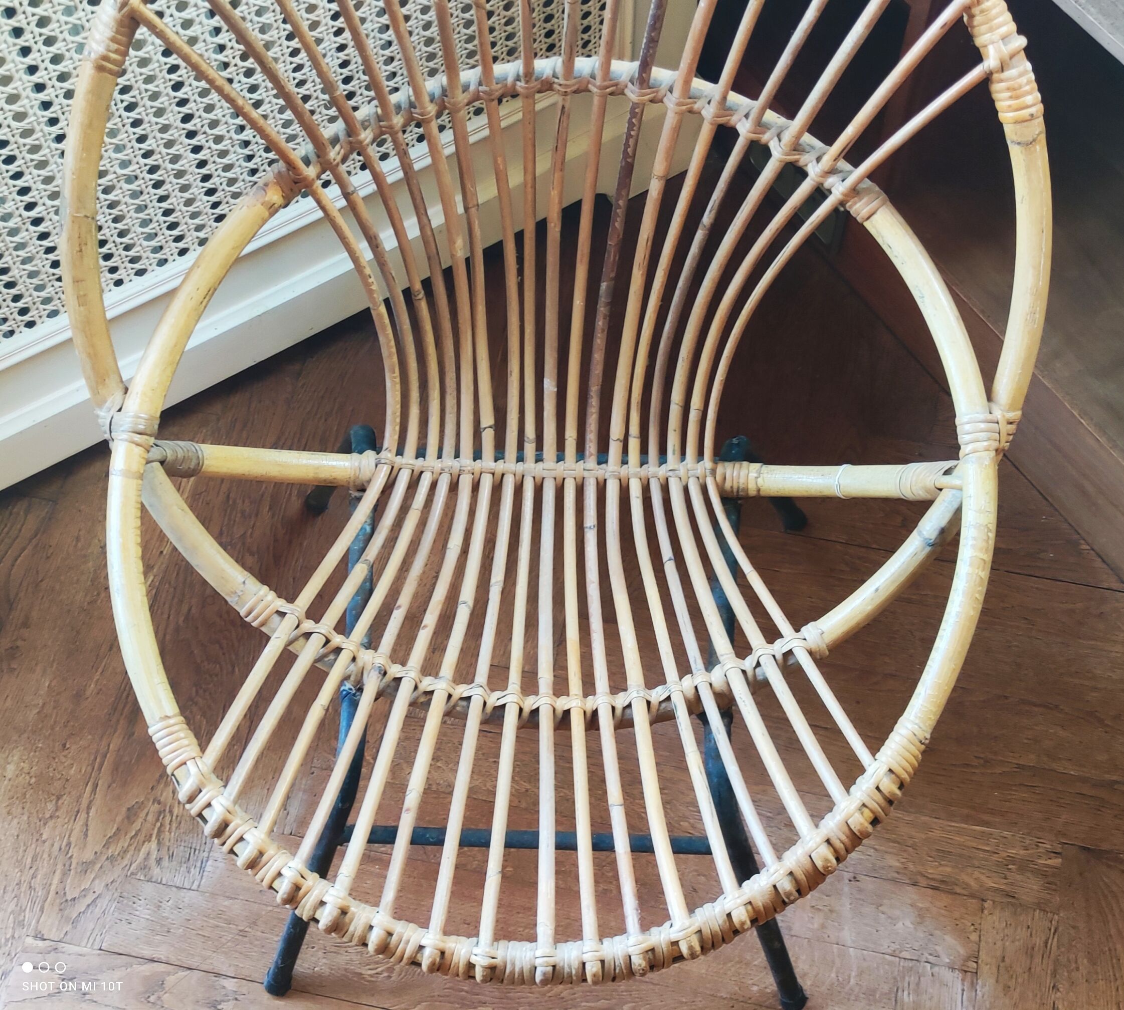 Vintage rattan armchair