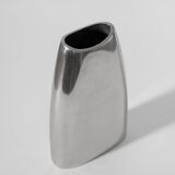 Polished Aluminum Flat Tall Vase