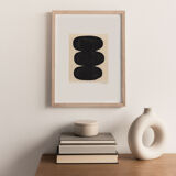 One-design painting on pape,  dated and signed without frame