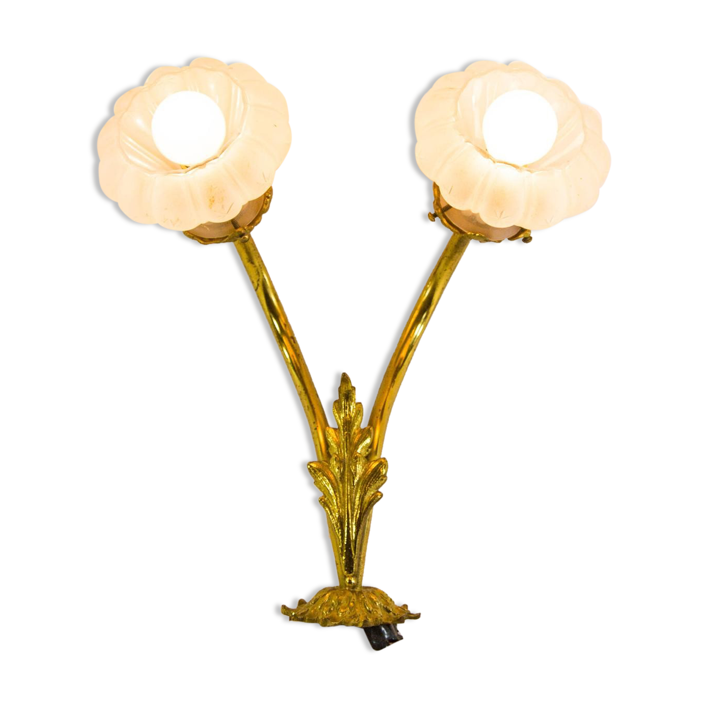 Victorian period brass floral wall