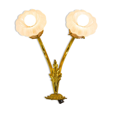 Victorian period brass floral wall