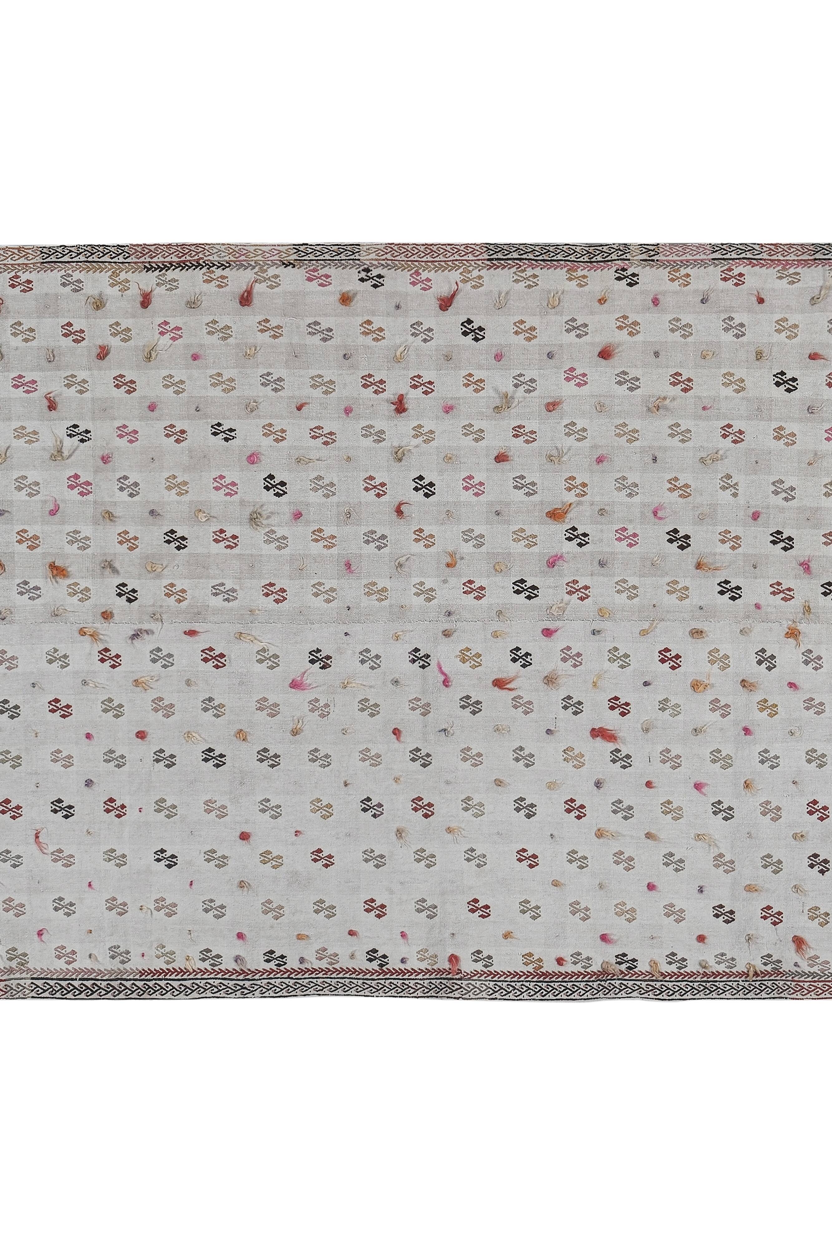 Vintage Turkish Oushak Rug Handwoven 144x260 cm