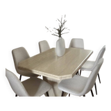 Vintage 180cm travertine dining table