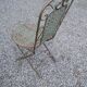 folding garden furniture in patinated iron