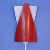 Ensemble de 2 appliques rouge et jaune années 60
