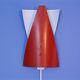 Set of 2 dutch wall lights in red and yellow, 1960s