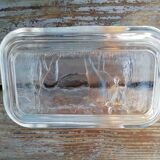 Butter glass cow motif