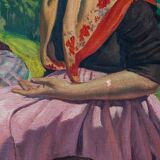 Francesc GALOFRE SURIS - Chat en dame