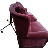 Ensemble de 2 fauteuils Burov en velours, Édition Paris