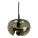 Futura suspension in smoked wavy glass by Peill & Putzler 1970