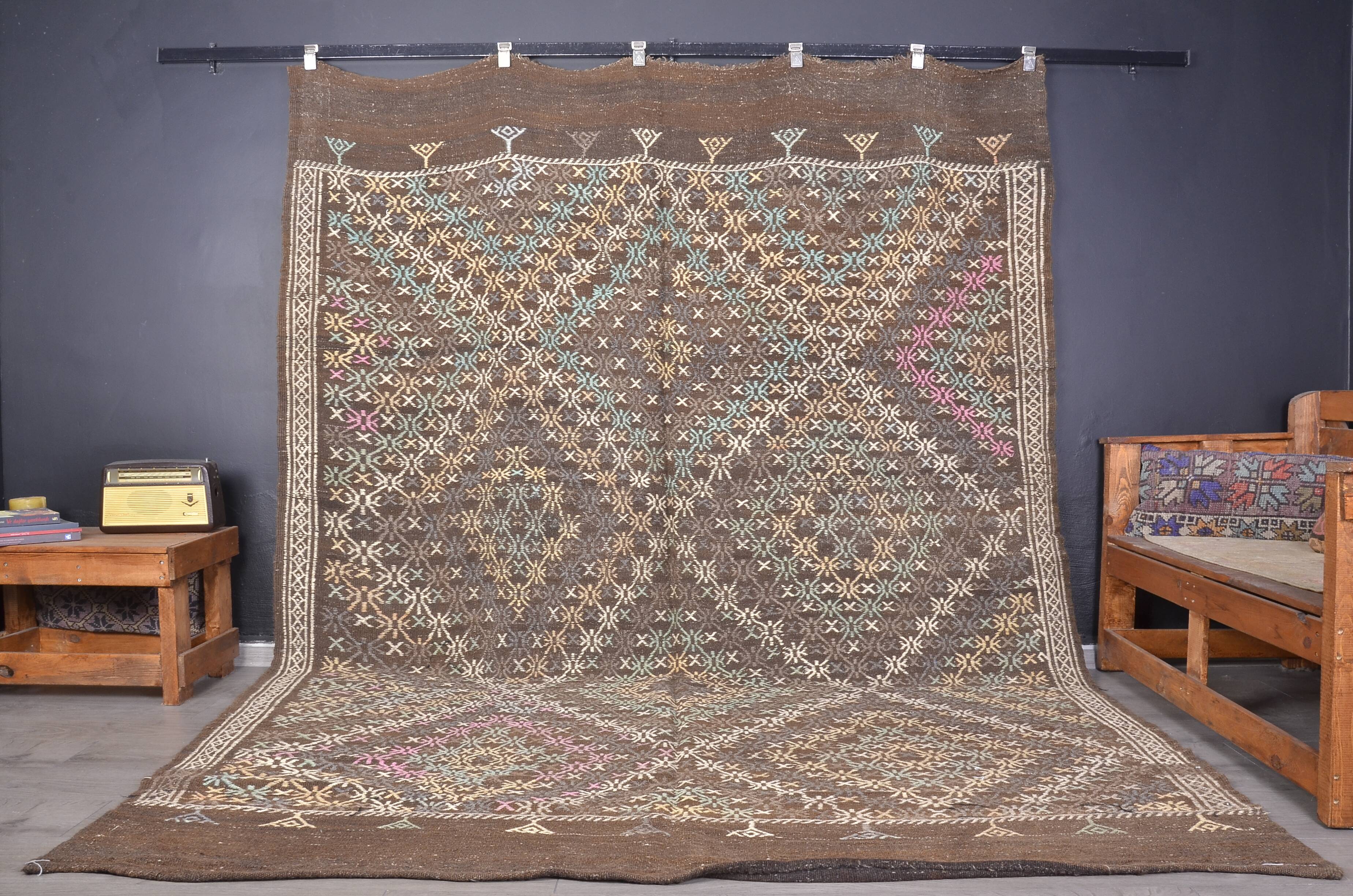 Vintage Turkish Kilim Rug sku 1862