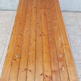 Vintage solid pine table and benches