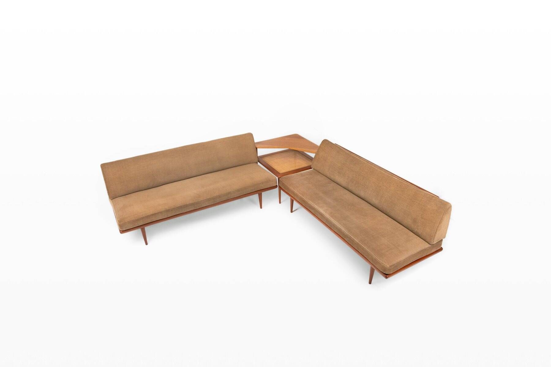 Groupe de sièges Minerva par Peter Hvidt et Orla Mølgaard-Nielsen pour France & Søn, années 1960, ensemble de 3
