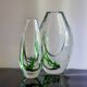 Seaweed & Fish Vases by V. L. Kosta, Set of 2