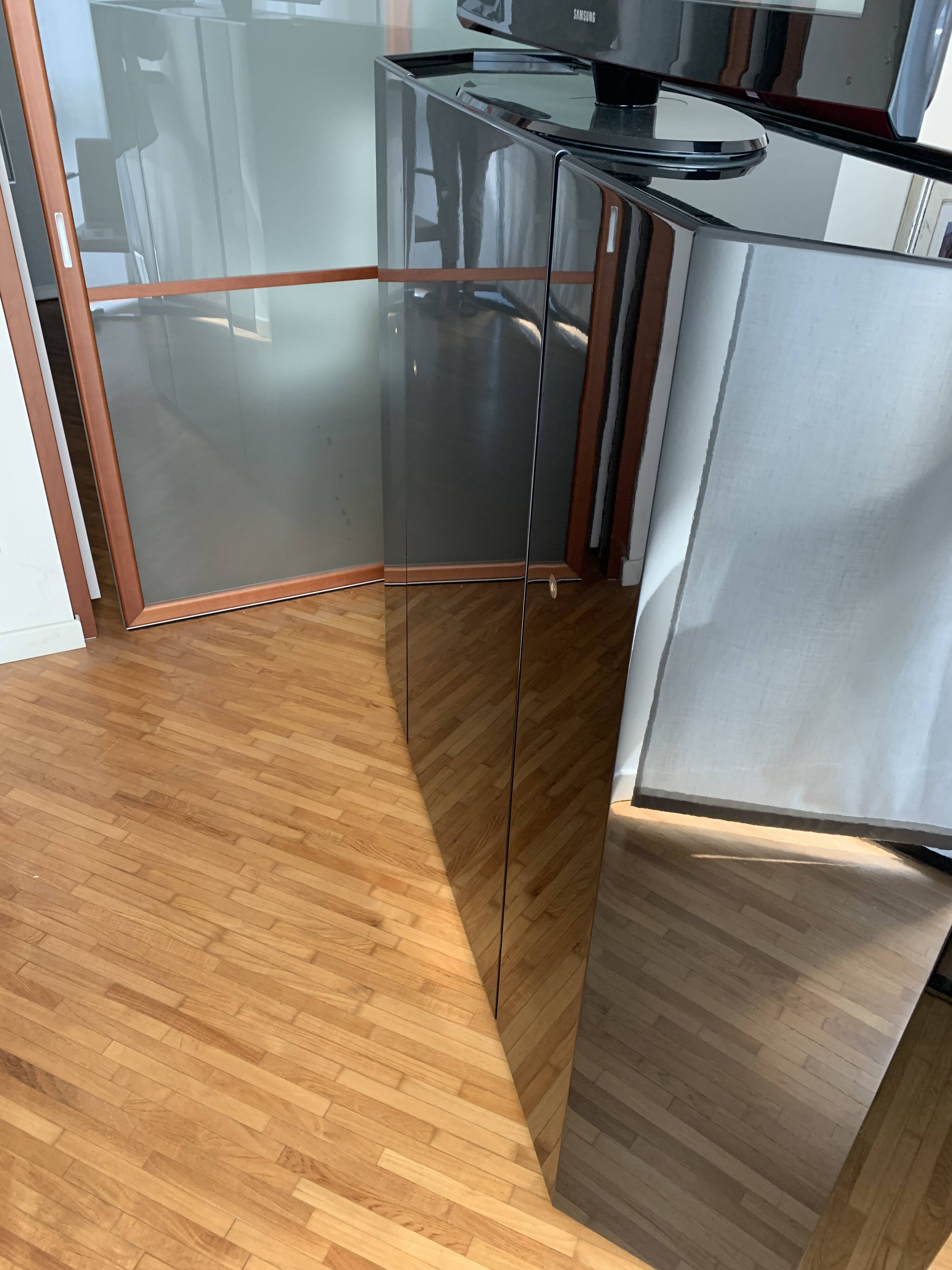 Black lacquered cabinet by Kazuhide Takahama for Cassina, 1980