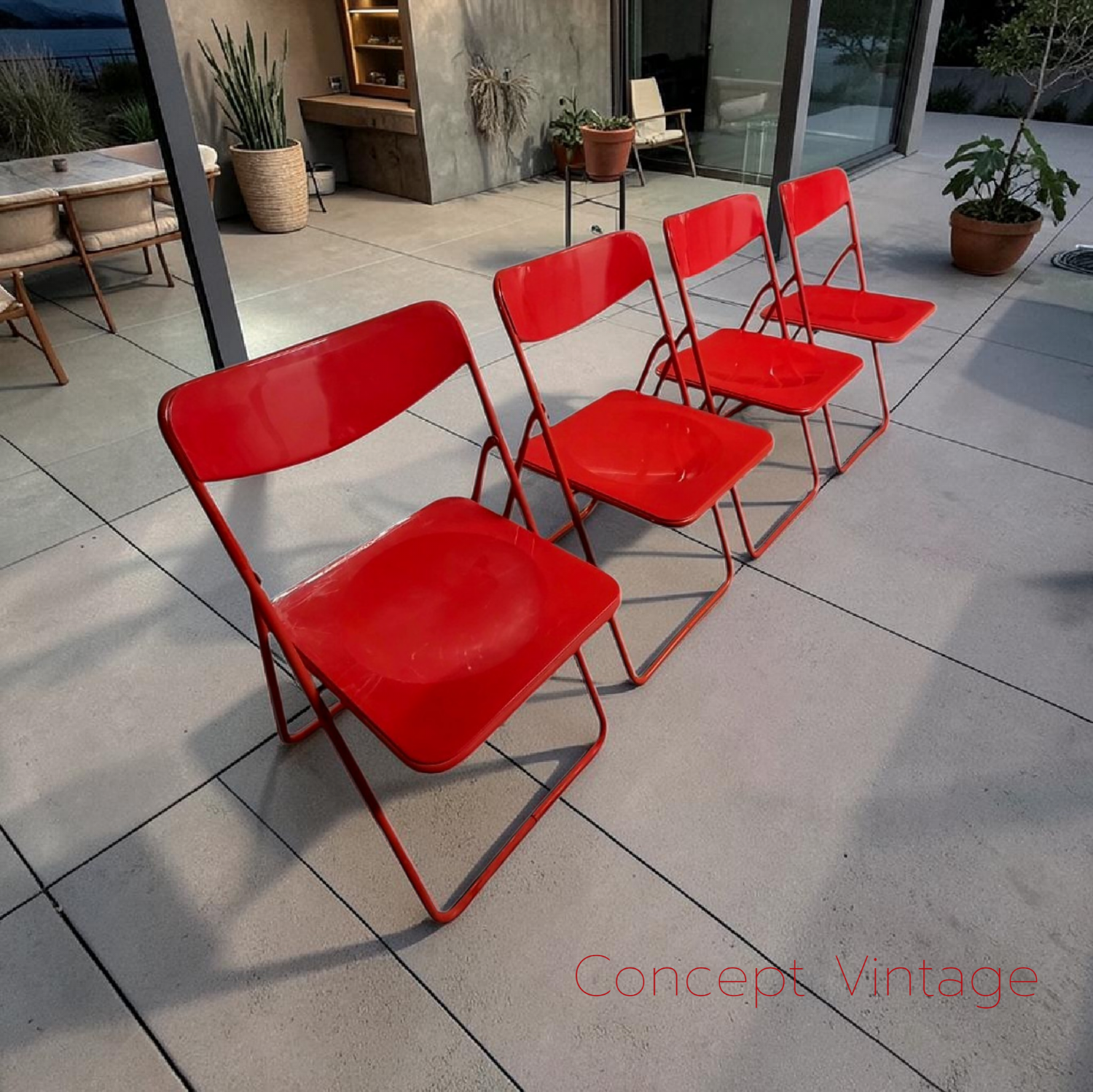 Lot de 4 chaises pliantes IKEA vintage – Circa 1970