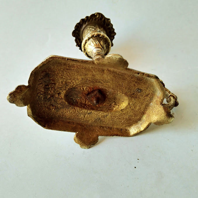 Bronze cellar rat candlestick