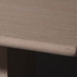Travertine dining table square