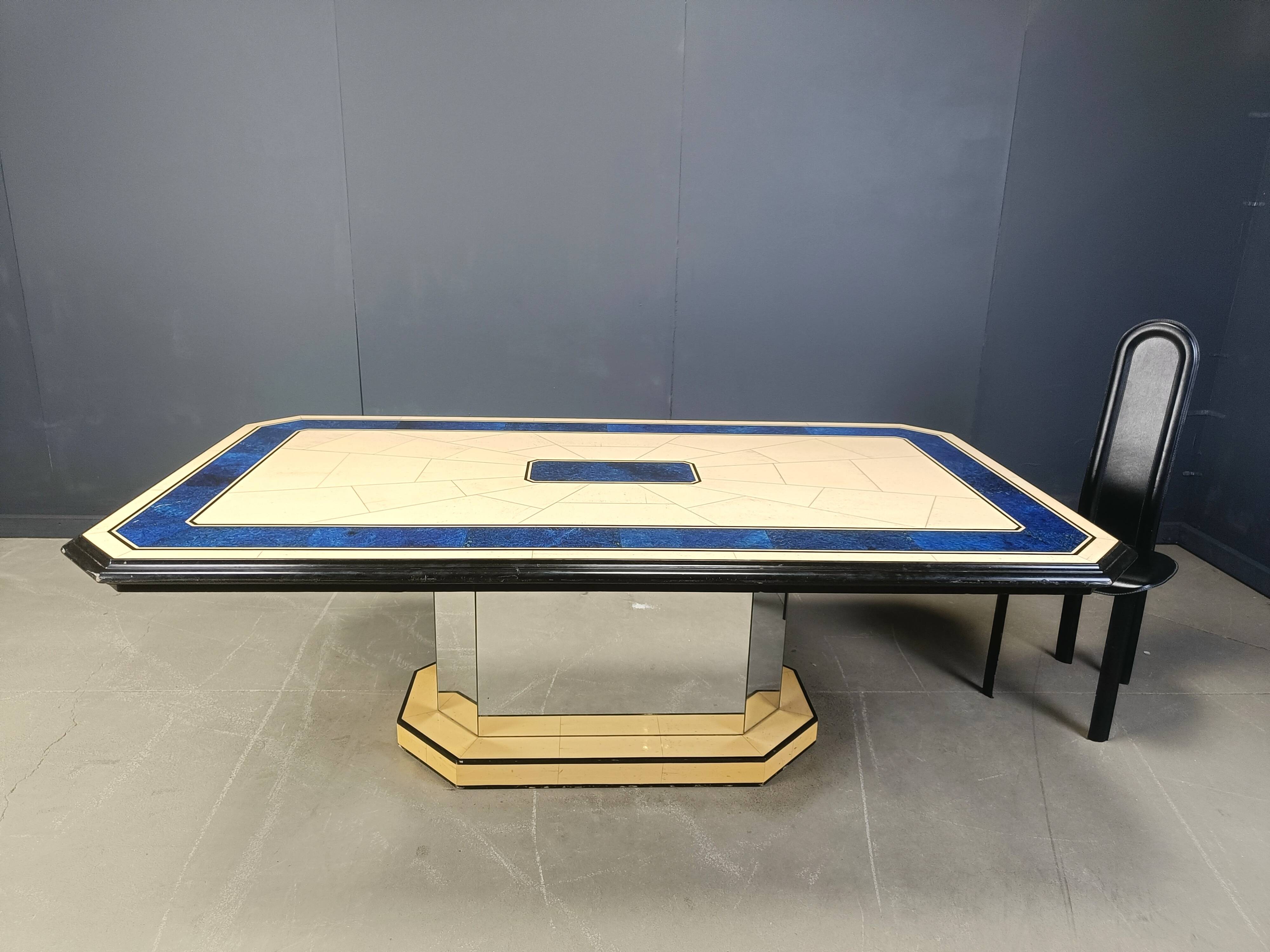Vintage lacquered dining table, 1970s