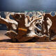 Design coffee table in driftwood and glass – Unique and natural piece