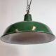 Industrial British Green Enamel Factory Pendant Lamp, 1960s