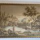 Tapestry wall hanging framed antique scene at the edge of the water