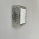 Vintage wall sconce, pressed molded glass and mirror, France, 1960