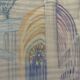 Painting interior design Notre-Dame de Paris stained glass