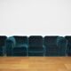 Fauteuils en Chenille de Seven Salotti, 1970s, Set de 5