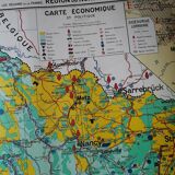 Ancienne carte scolaire : France, Nord-est, Hatier Kaeppelin.