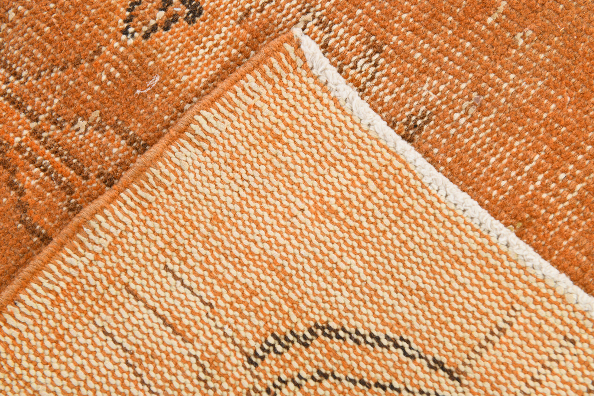 Orange wool turkish rug 299x178cm