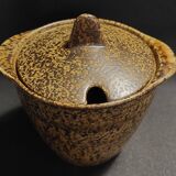 Vintage stoneware mustard pot from the 20th century