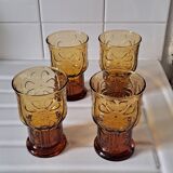 Verres à jus de fruits en verre ambré