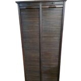 Old double curtained oak filing cabinet