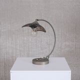 Mid-century mercury glass reflector table lamp