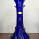 Cobalt blue blown glass vase – Silice Création Biot – 39 cm