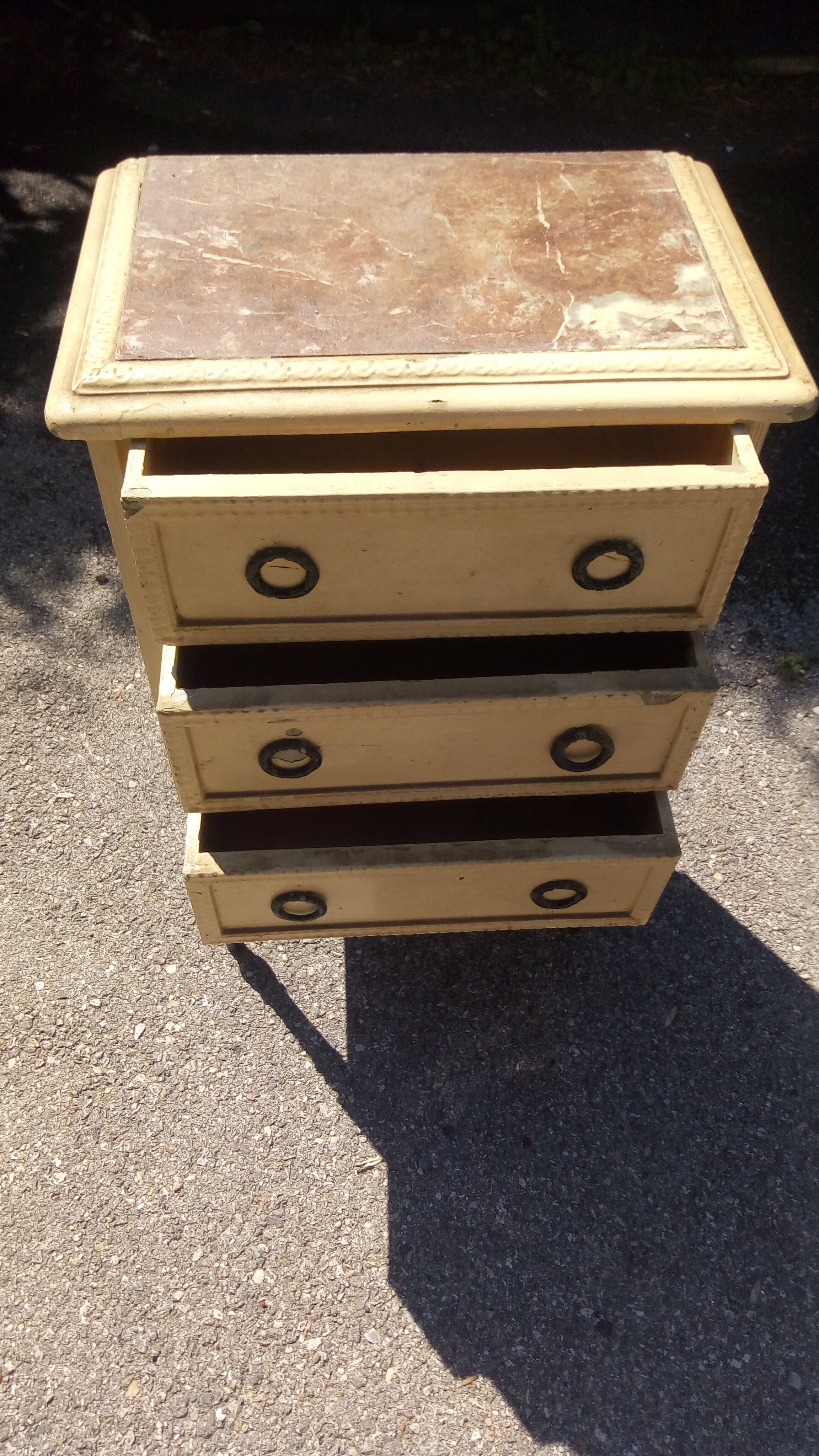 small furniture console 3 drawer 19th