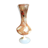 Vase en opaline véritable d'Italie peint à la main.