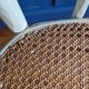 Chair / armchair cannage and wood painted shaby vintage