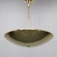 Restored Bauhaus or Art Deco brass chandelier, Czechoslovakia, circa 1930s