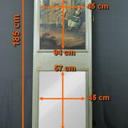 Painted wooden trumeau mirror, Louis XV style – first part of the 20th century