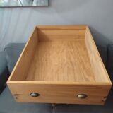 Lit bateau 3 tiroirs vintage pin massif